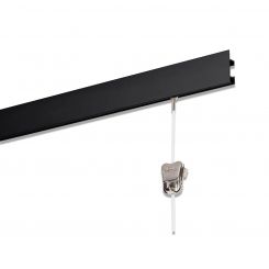 STAS Cliprailmax zwart - schilderij ophangsysteem - plafond aansluitend - Handige set 