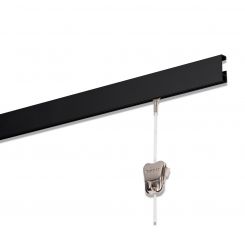 STAS Cliprail - lengte 300 cm- zwart - goedkope schilderijrails