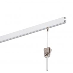 STAS Minirail - wit - lengte 150 cm - extra smal schilderijrail