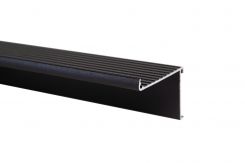 STAS grip up - zwart structuur - wandplank - voor papergrip zwart structuur - 200 cm