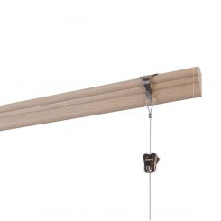 STAS Windsor - lengte 240 cm - Elegante houten - schilderijrail 